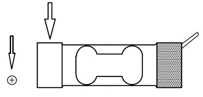 Tipo único sensor da compressão da pilha de carga da liga de alumínio da medida da força do ponto