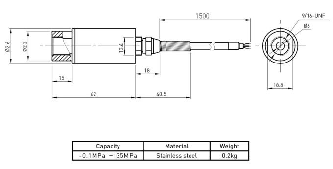 Sensor mecânico do calibre do sensor da pressão hidráulica/transdutor de pressão